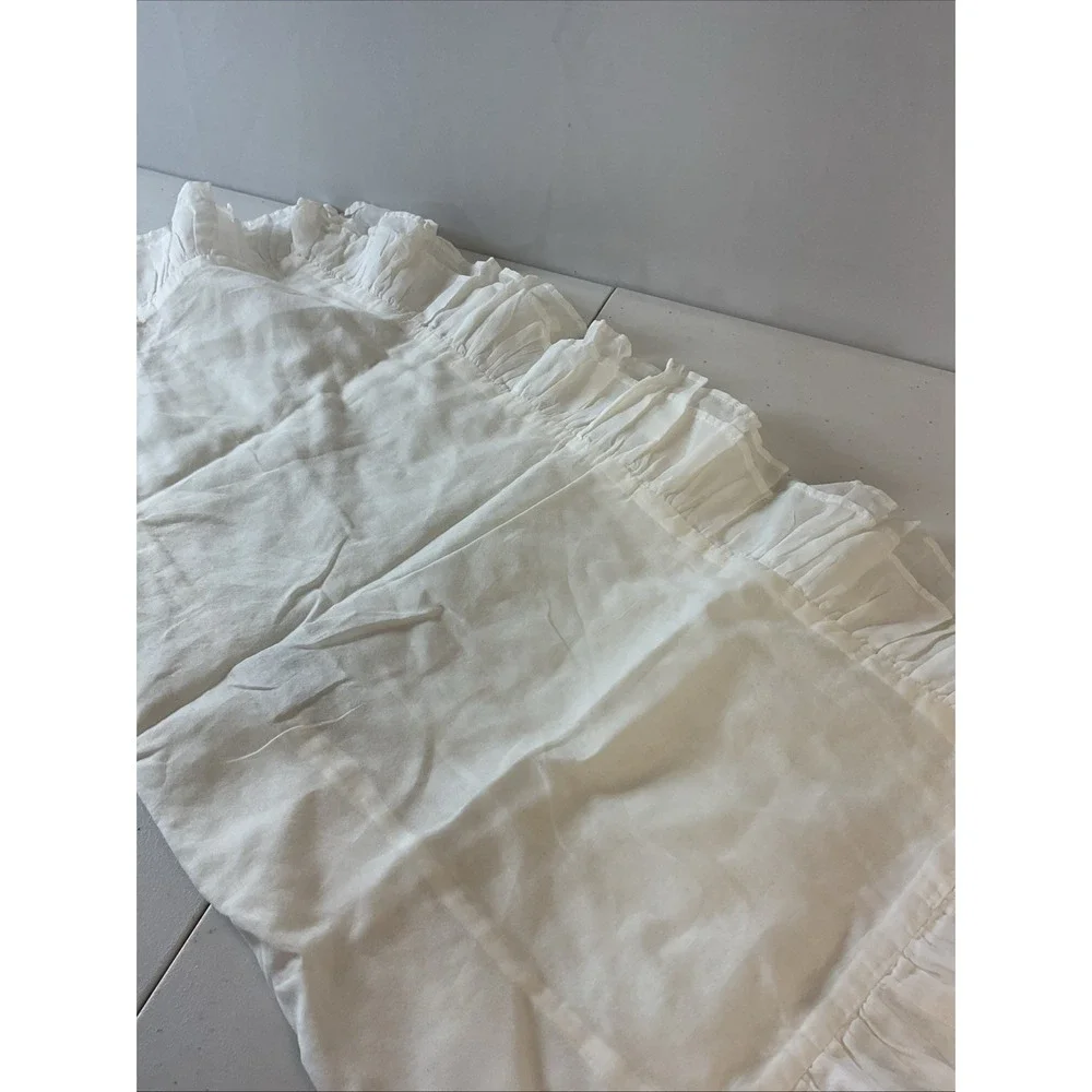 Nancy Koltes White 2 Euro Shams‎ Italy Cotton Cottage Shabby Chic Romantic